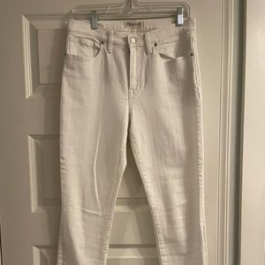 Madewell High Waist Skinny White Jeans